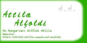 attila alfoldi business card