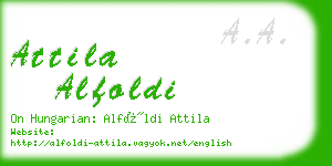 attila alfoldi business card